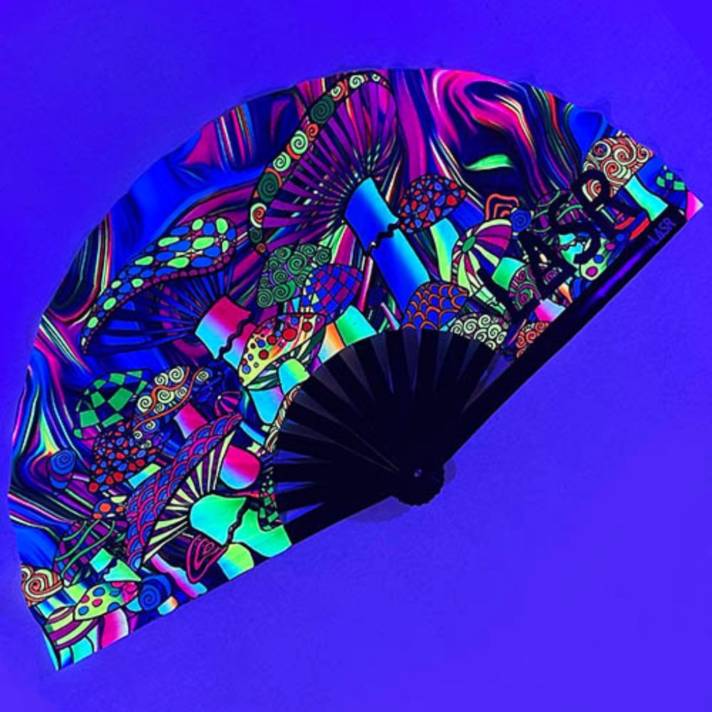 Mushroom Madness UV Reactive Fan